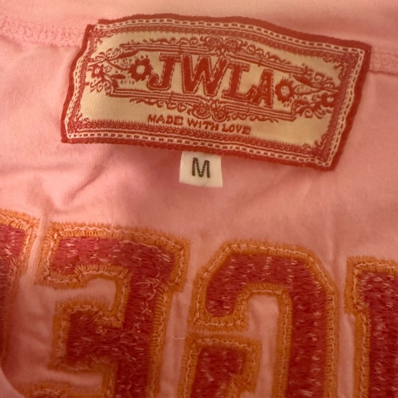 JWLA Johnny Was Pink Embroidered Floral TIGERS Varsity Dress Sz M - Picture 6 of 6